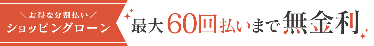 ショッピングローン分割60回払いまで無金利