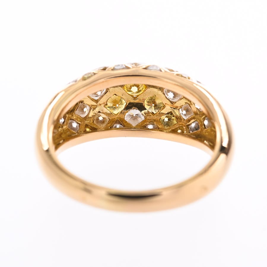 イエローダイヤ リング K18YG 15号