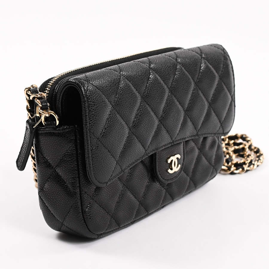 シャネル | フラップフォンケース | AP2096 | キャビア | 中古SA品  