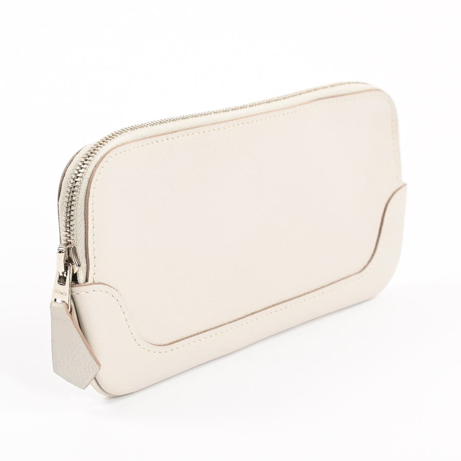 HERMES ライトグレー ケース ケース(約W18xH8.5cm(実寸) ライトグレー / パールグレー