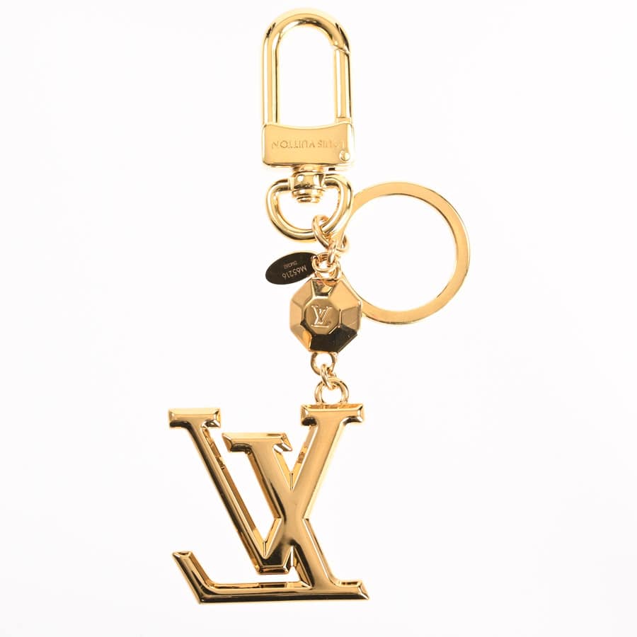 キーホルダーLVファセット(金具含む全長:約8cm チャーム:約W3.7x3.7cm