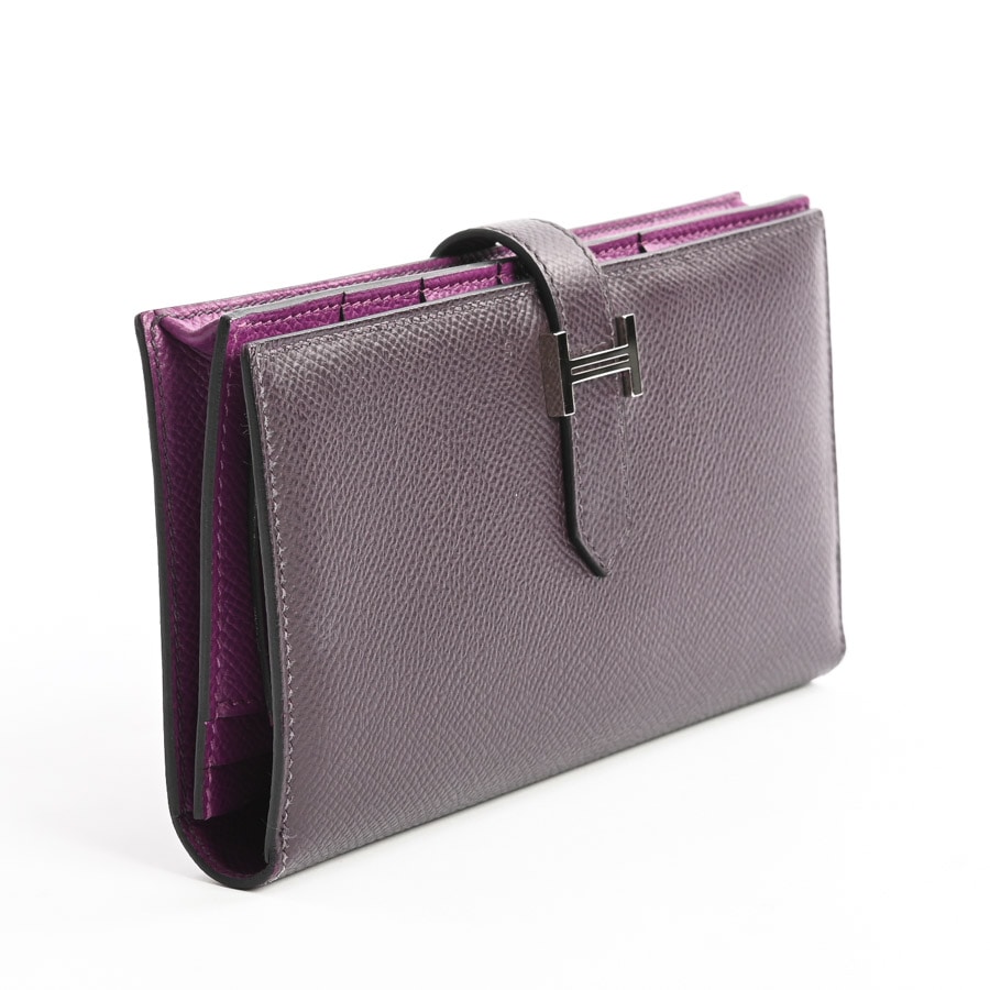 ☆美品☆ HERMES エルメス べアン リザード レザー 長財布 ユニ