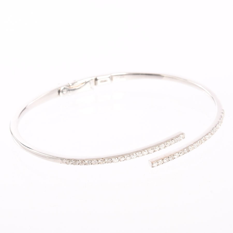 未使用 K18ホワイトゴールド 小豆チェーンブレスレット K18 ホワイトゴールド ブレスレット 未使用 未使用 K18ホワイト