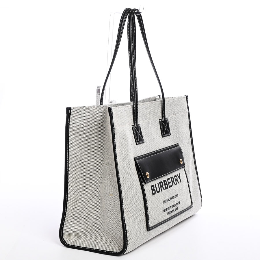BURBERRY バーバリー キャンバス レザー リトート バッグ 中古品 