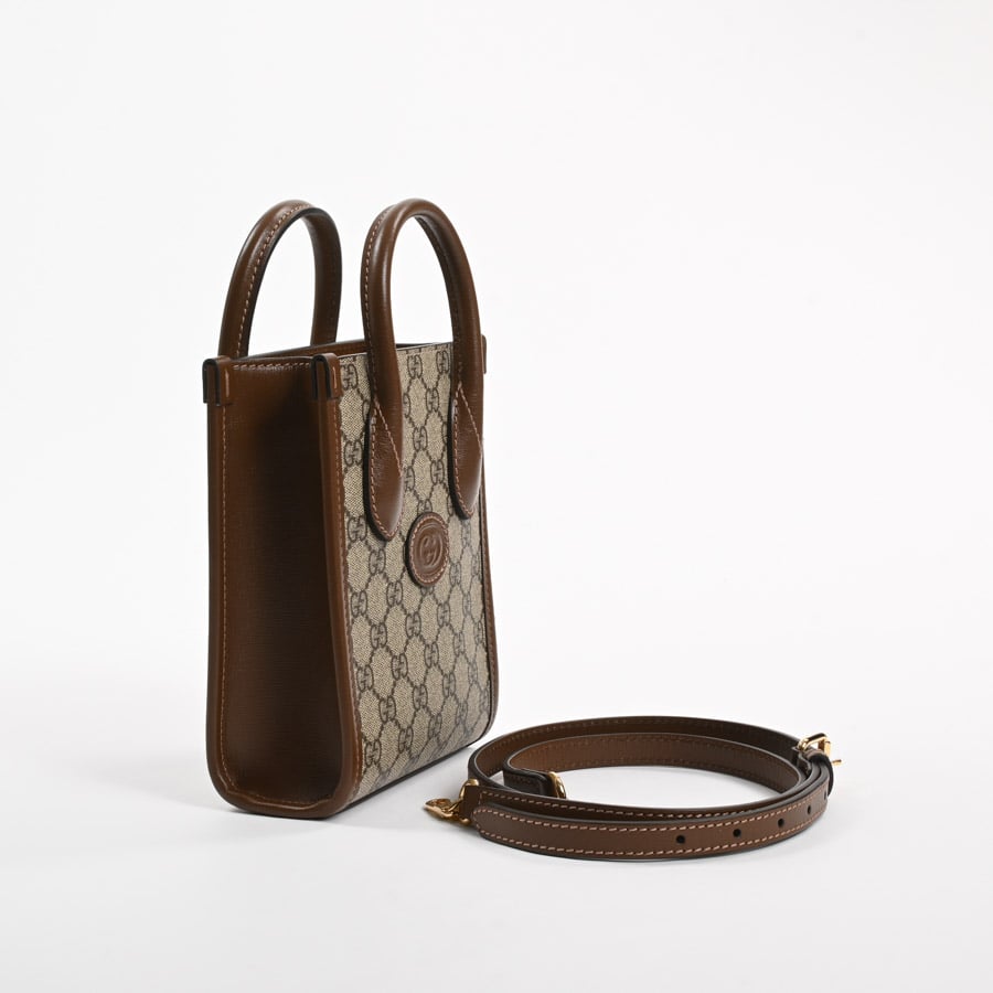 GUCCI インターロッキングG付き ミニトートバッグ グッチ(GUCCI)グッチ インターロッキングG付き ミニトートバッグ