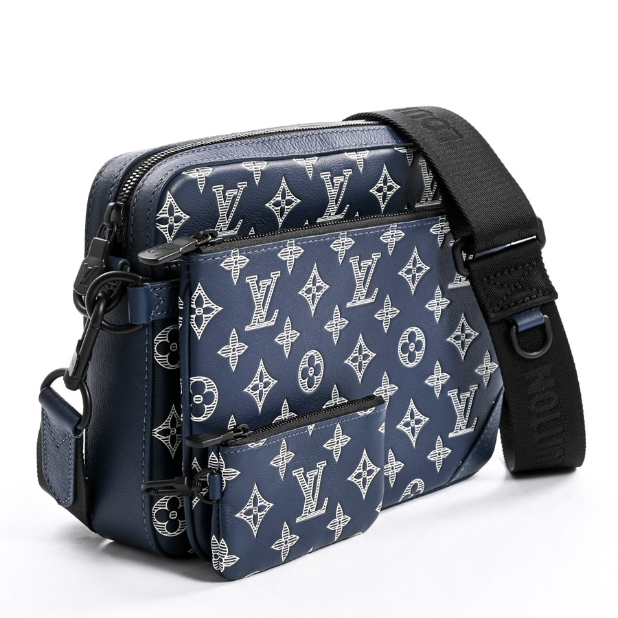 メンズ*LV*トリオメッセンジャーバッグ マリンブルー M24753 Trio Messenger Monogram Shadow - Men - Bags | LOUIS VUITTON ®