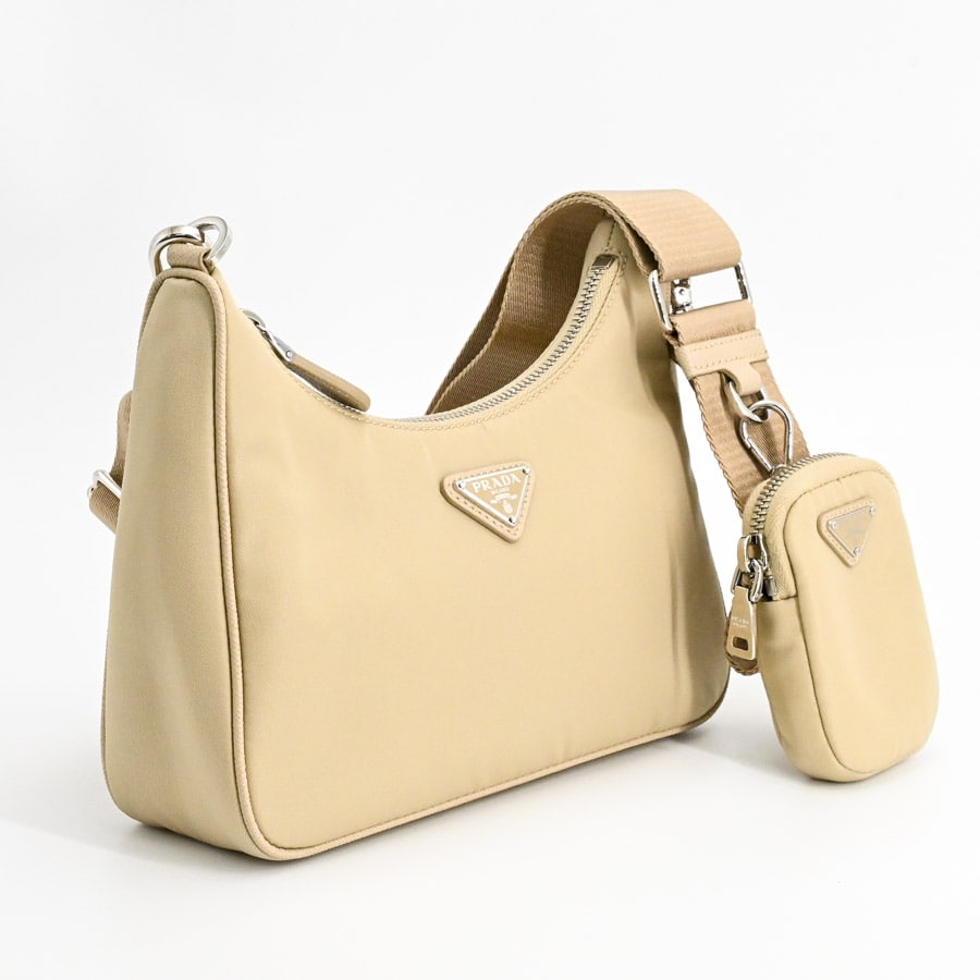 PRADA - プラダ チェーン ショルダーバッグ ベージュ 1BD127 美