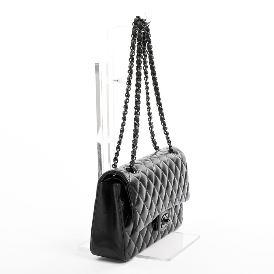 【リユース】CHANEL ショルダーバッグ MATELASSE A01112 シャネル マトラッセ Wフラップ Wチェーン ショルダー 25cm