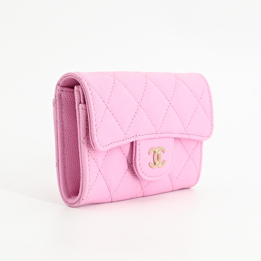 NEW☆ピンク【CHANEL】カードケース シャネルロゴ (CHANEL