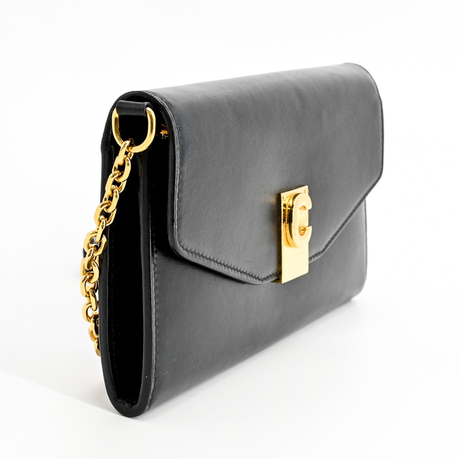CELINE ゴールド ウォレットチェーン ネックレス約90cm 正規中古 CELINE セリーヌ 凱旋門ゴールドチェーン ロングネック