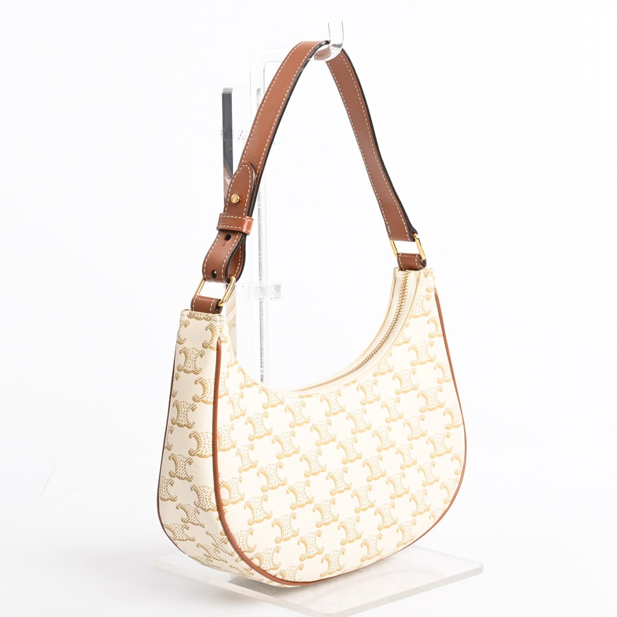 CELINE セリーヌ AVA トリオンフキャンバス ハンドバッグ ホワイト