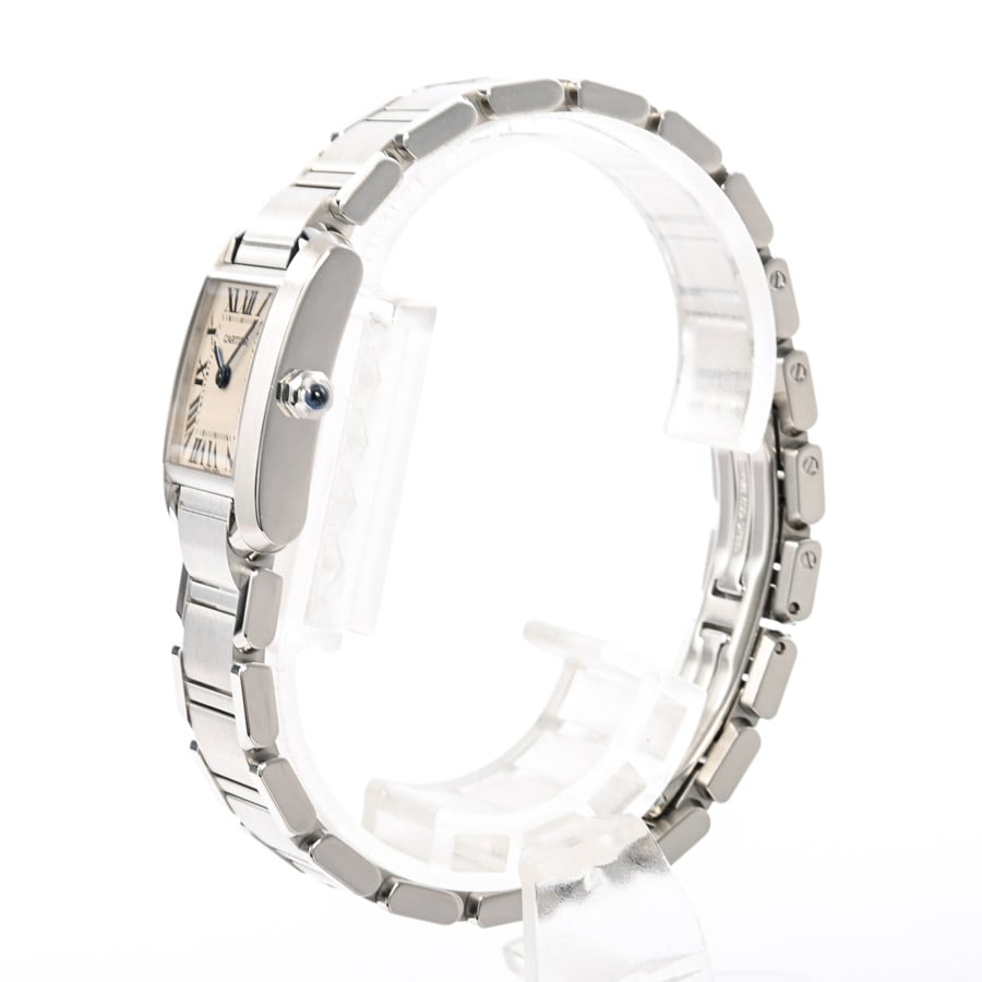 カルティエ タンクフランセーズSM 腕時計 W51008Q3 ホワイト  