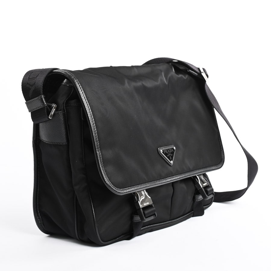 小物 PRADA Re-Nylonショルダーバッグ(約W31xH27xD12.5cm(実寸) ブラック