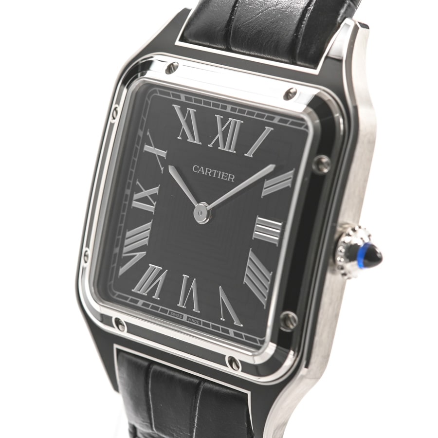 Cartier スクエア型時計サントスデュモンＬМ シルバー/ブラック maxresdefault.jpg