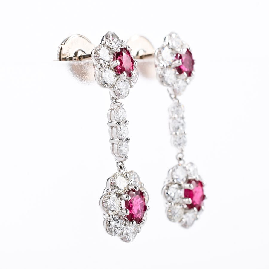 ルビー ピアス | プラチナ900 | 中古A品| レディース│ノンブランド