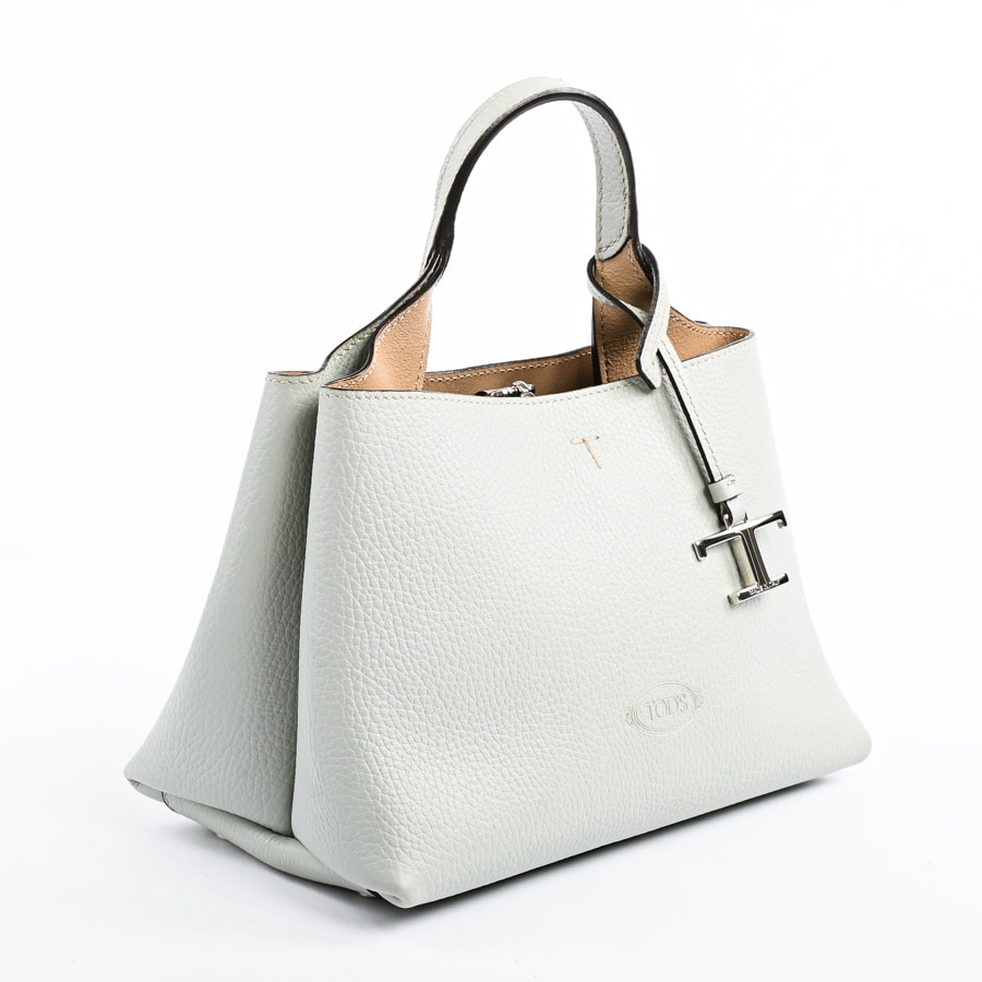 【美品】トッズ ハンドバッグ ロゴ刻印 オールレザー シルバー金具 肩掛け可 TOD'S トッズ レザー バッグ マイクロ XBWAPAFL000QRI4L15