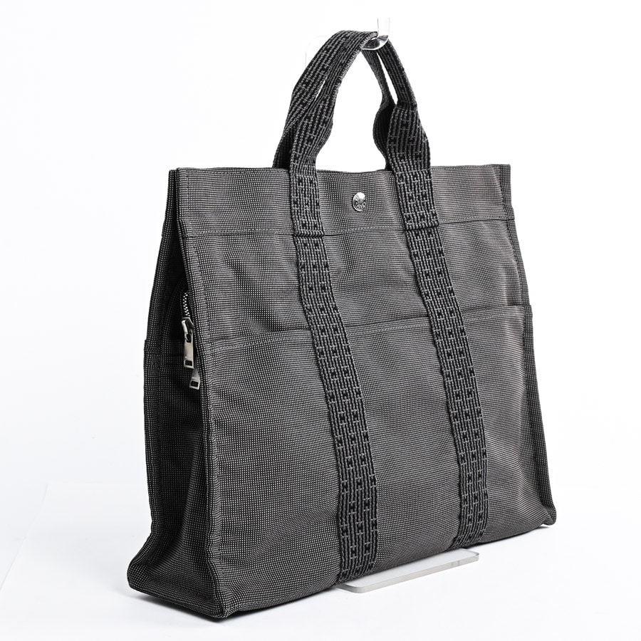 エルメス　HERMES エールライン　フールトゥ　MM トートバッグ フールトゥ エルメス トートバッグ MM キャンバス ブラック
