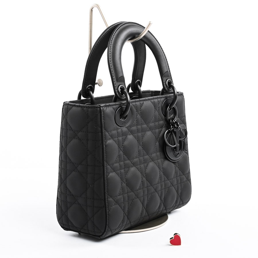 レディディオール マットブラック DIOR】LADY DIOR レディーディオール マットブラック バッグ
