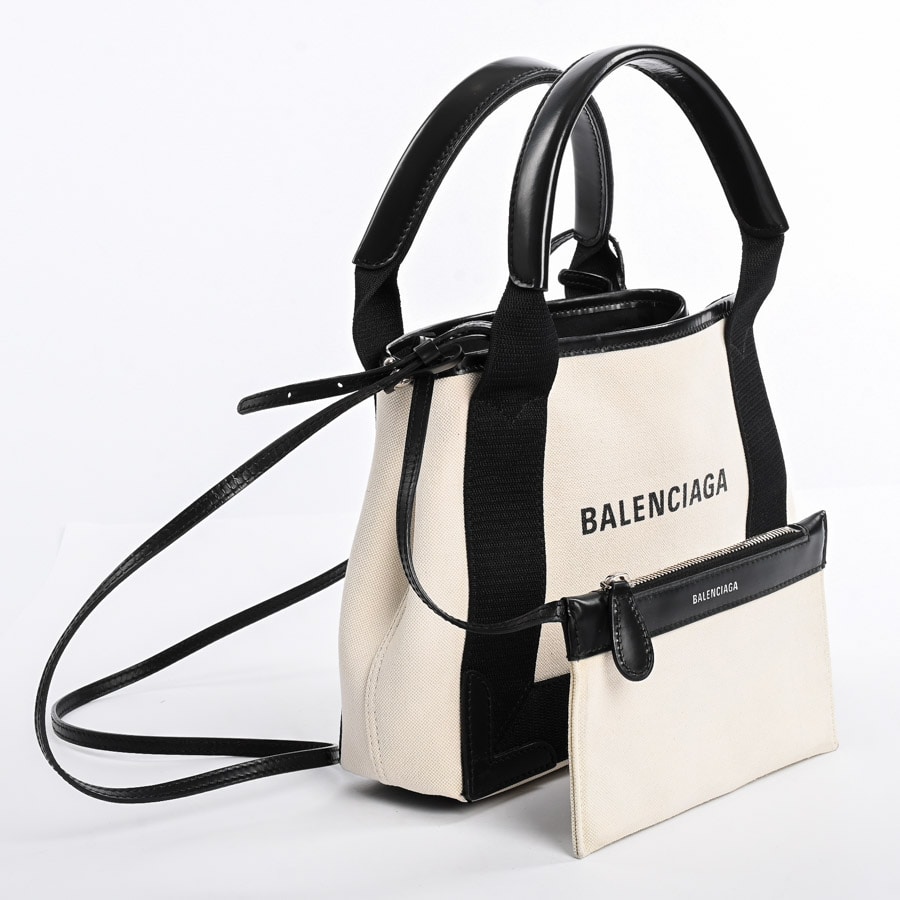 ⭐️良品⭐️ バレンシアガ ネイビーカバスXS キャンバス ハンドバッグ 人気☆BALENCIAGA Navy XS カバス ミニトートバッグ キャンバス