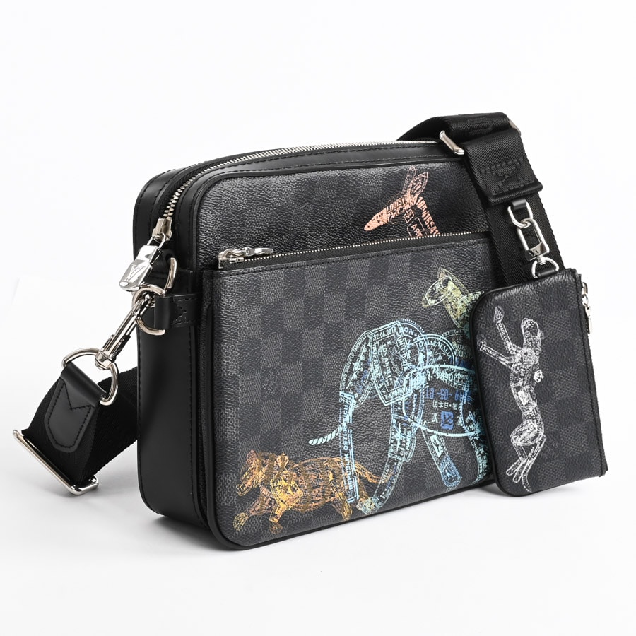 トリオメッセンジャー(約W25xH18.5xD4.5cm(実寸) ブラック): ブランド