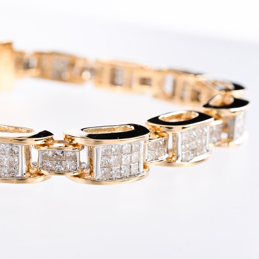 ダイヤ ブレスレット | K18YG/WG | 中古A品| レディース│ノンブランド