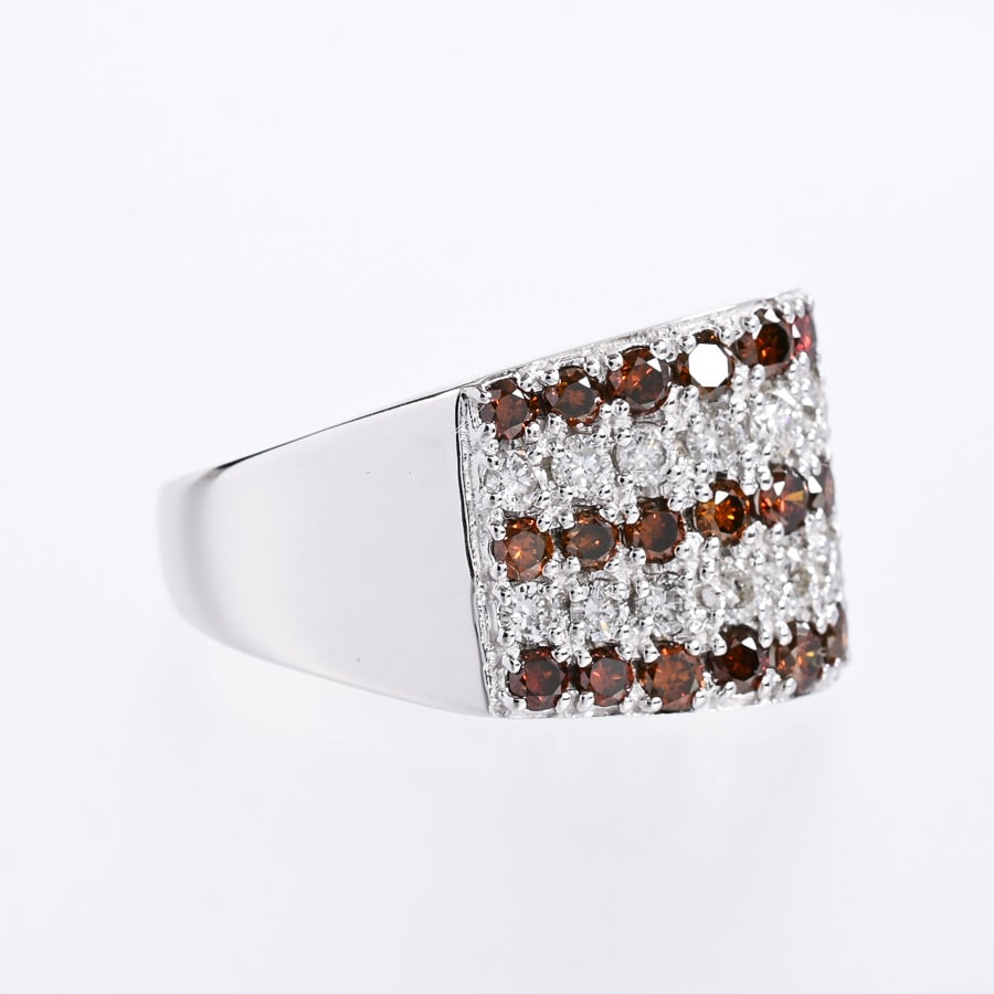 ブラウンダイヤ リング | K18ホワイトゴールド | 中古A品| レディース