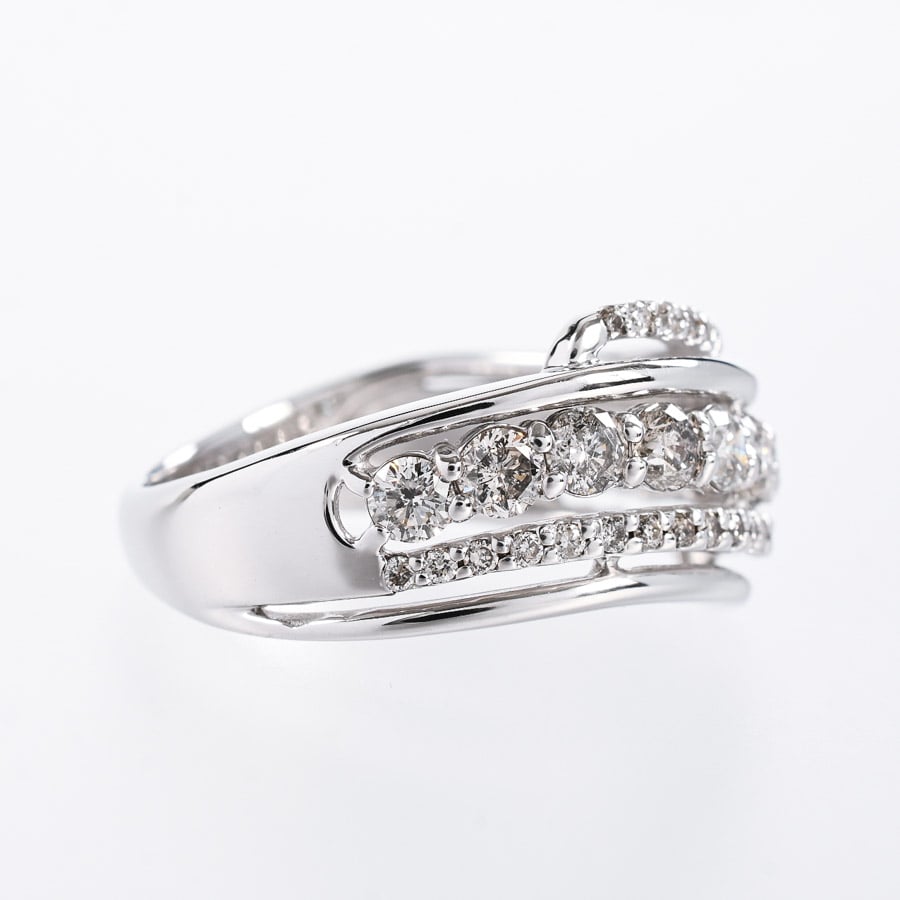 ダイヤ リング | K18ホワイトゴールド | 中古A品| レディース│ノン