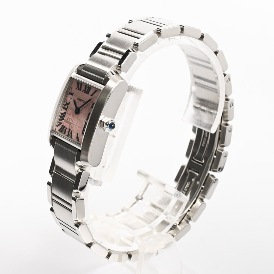 CARTIER カルティエ ウォッチ タンクフランセーズSM 時計 W51035Q3 腕時計
 ステンレス ピンク クオーツ ピンク文字盤 レディース【中古】【473】 カルティエ タンクフランセーズ SM クリスマス限定モデル W51035Q3