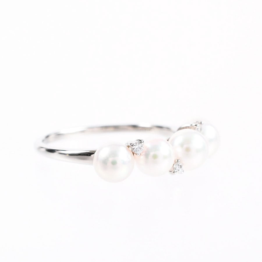パール リング | プラチナ900 | 中古A品| レディース│ノンブランド