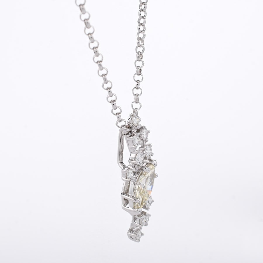 ダイヤ ネックレス | K18ホワイトゴールド(K18WG) | 中古A品