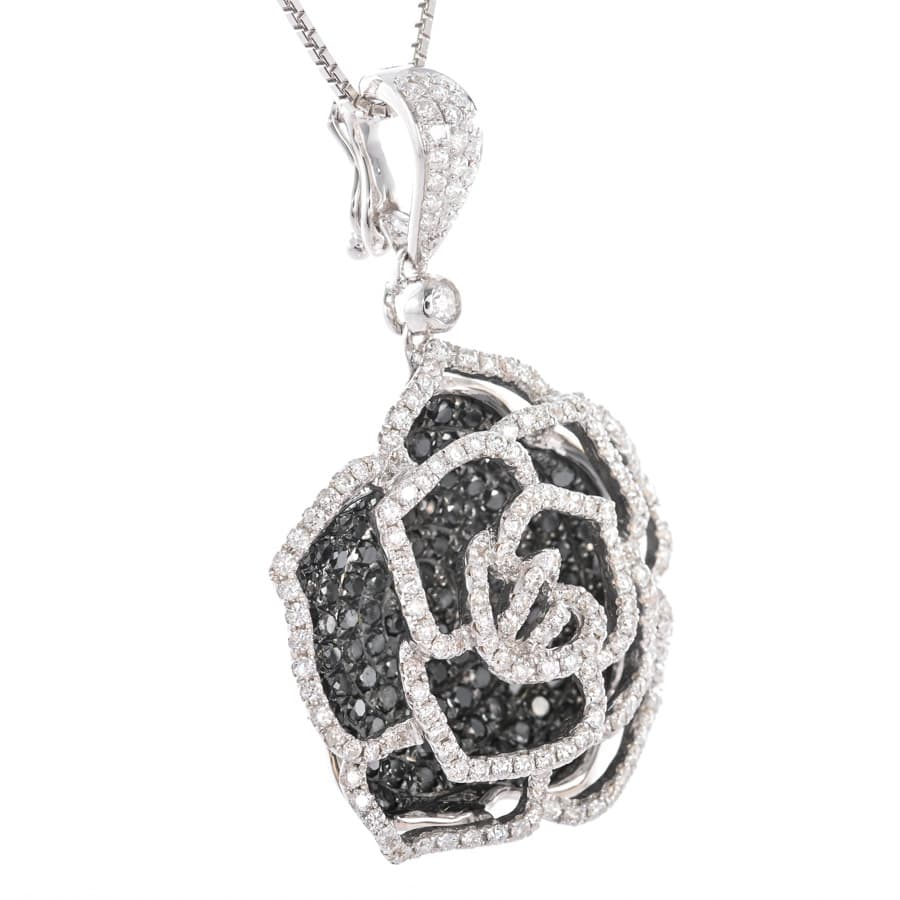 ブラックダイヤ ネックレス | K18ホワイトゴールド | 中古A品