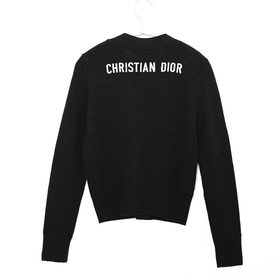 カシミアロゴカーディガン(メーカーサイズ34/肩幅34x身幅43x着丈48x