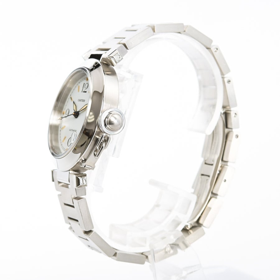 Cartier カルティエ　パシャC W31015M7自動巻　白文字盤　腕時計 カルティエ パシャC クロノグラフ W31015M7 自動巻の買取・質預かり