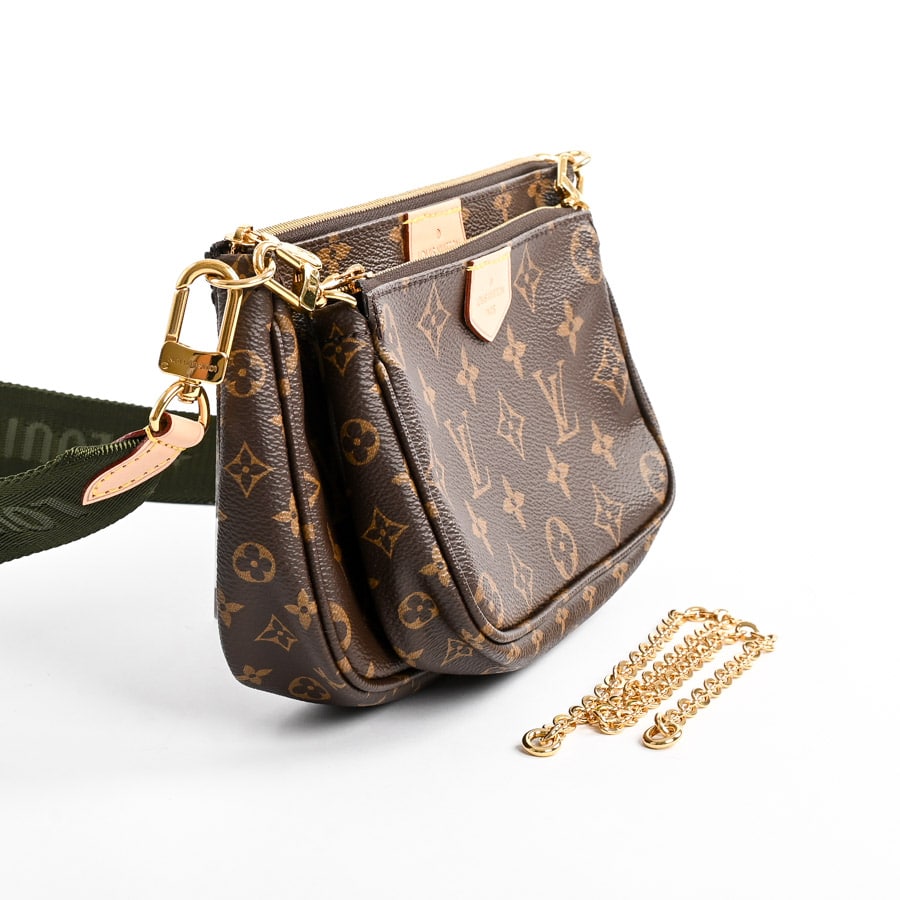 ミュルティポシェットアクセソワール(約W23xH13xD4cm カーキ