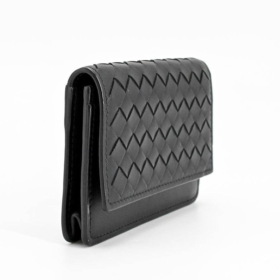 ボッテガ ヴェネタ 小物 イントレチャート カードケース レザー ブラック 174646 メンズ レディース 90300345 【中古】ブランド カードケース | 174646 | イントレチャート | 中古AB品| ユニセックス