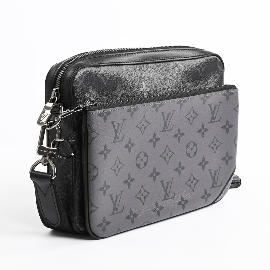 トリオメッセンジャー(約W25xH18.5xD7cm ブラック): ブランドバッグ