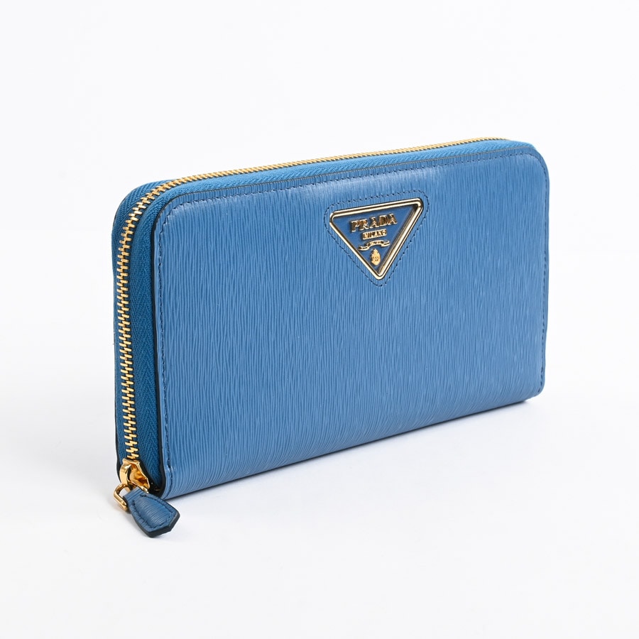 ジップアラウンド長財布(約W20xH10.3cm ブルー): ブランド財布【公式