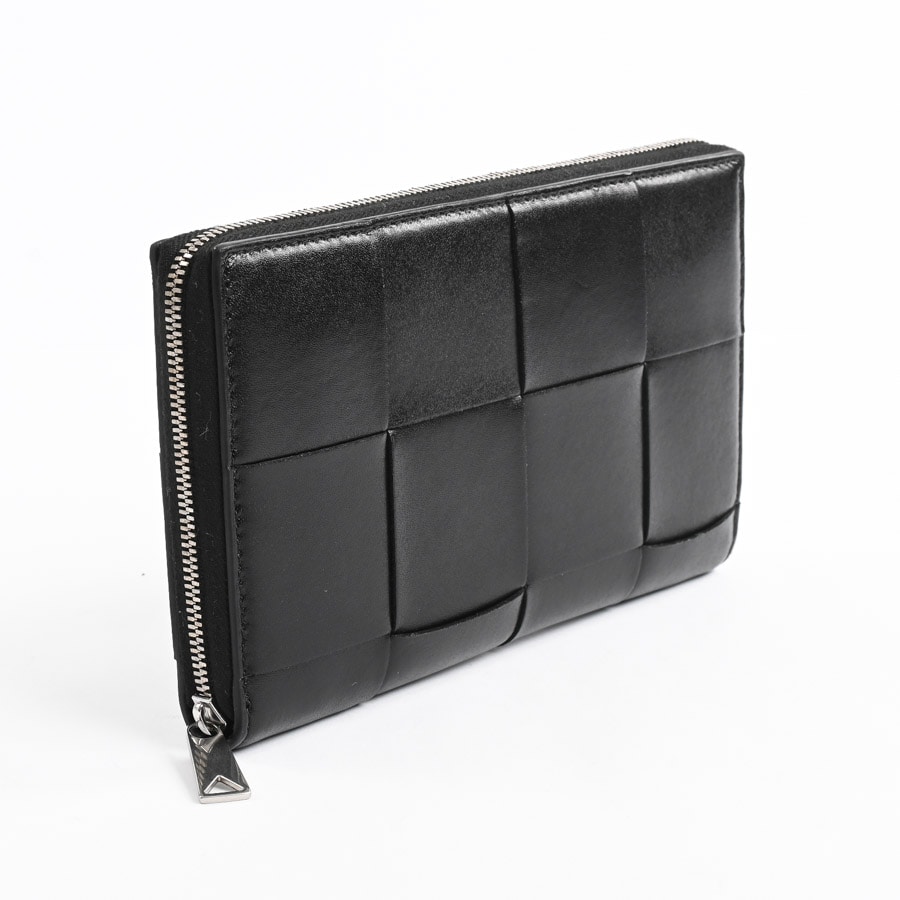 専用■ボッテガヴェネタ カセット ジップウォレット 財布 IC内蔵 ブラック ボッテガヴェネタカセット ジップアラウンドウォレットレザーブラック