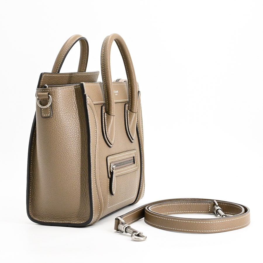 ラゲージナノ(約W20xH20xD10cm グレージュ / スリ): ブランドバッグ