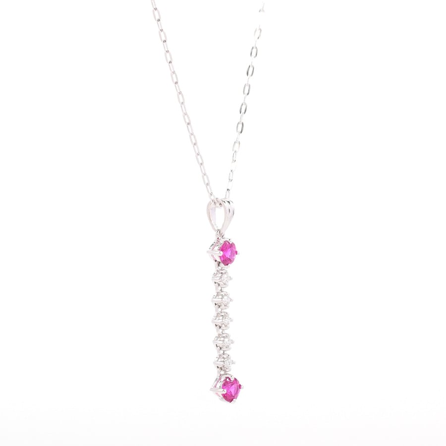 ルビー ネックレス | K18ホワイトゴールド | 中古A品 ルビー ネックレス | K18ホワイトゴールド | 中古A品