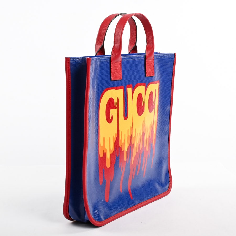 チルドレンズトートバッグ(約W33xH31.5xD8cm ブルー / レッド