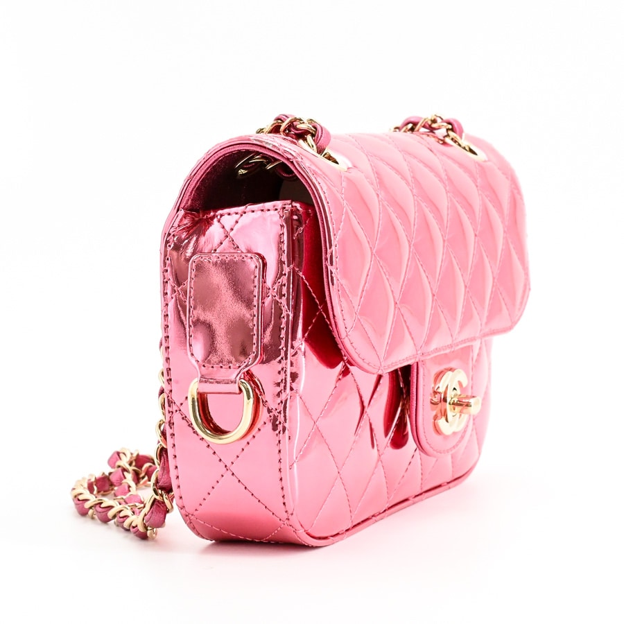 ミニフラップバッグ(約W19xH15xD4cm(実寸) ピンク): ブランドバッグ