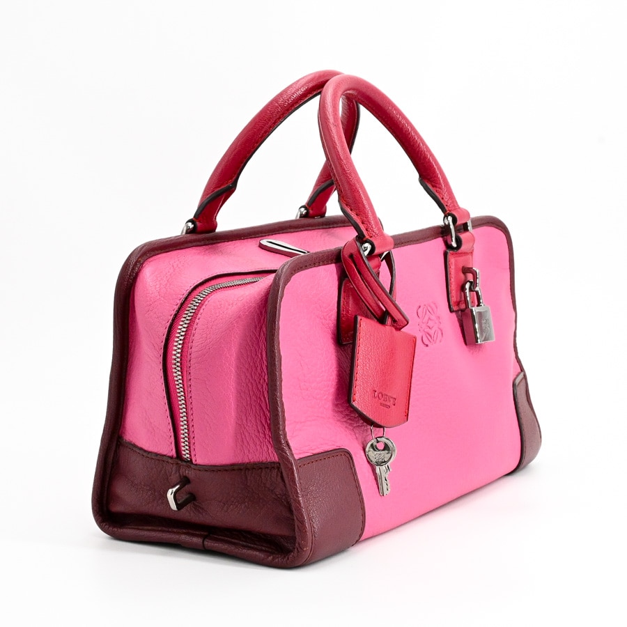 LOEWE ロエベ アマソナ28 トリコロール ピンク バイカラー 