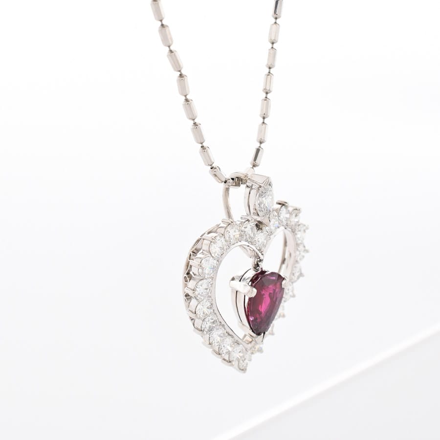 ルビー ネックレス | プラチナ900/850 | 中古A品| レディース│ノン