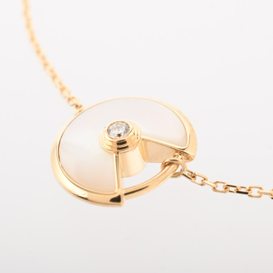 【美品】Cartierシルク製チェーンショルダー アミュレットドゥカルティエ(チェーン長さ(留め具含):約15/16cm