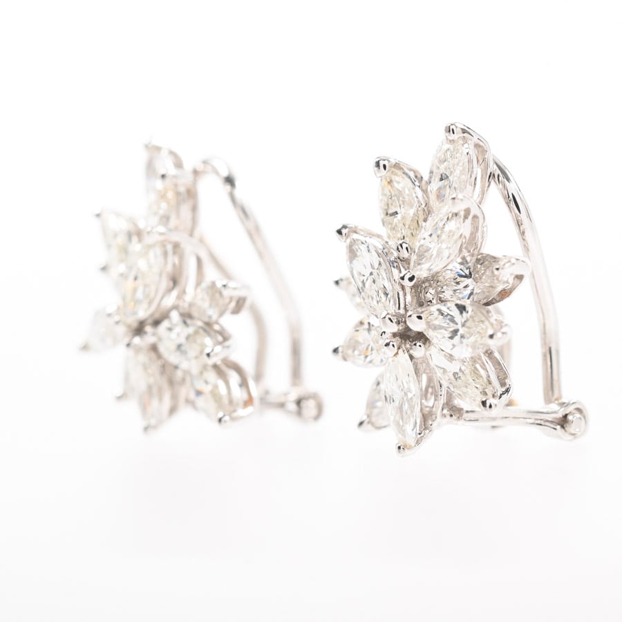 ダイヤ ピアス | K18ホワイトゴールド | 中古A品| レディース│ノン
