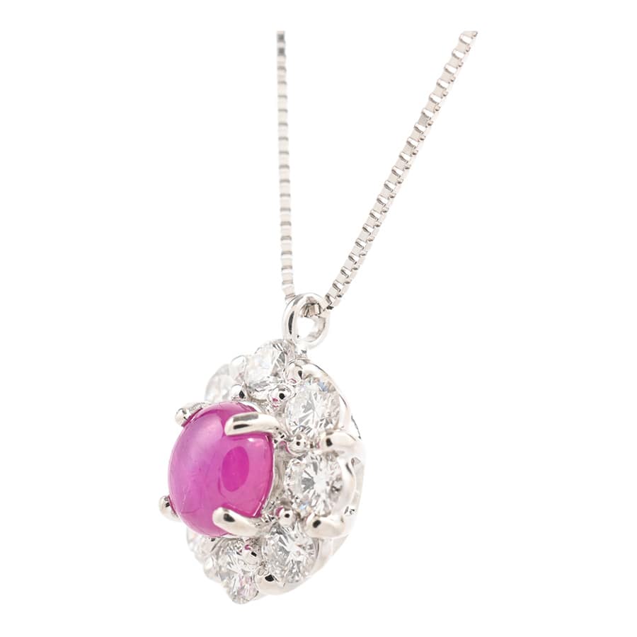 スタールビー ネックレス | プラチナ900/850 | 中古A品| レディース