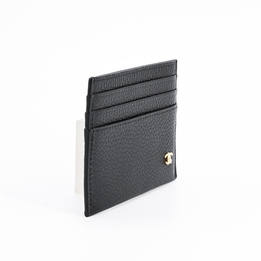 【最終値下げ中】美品CHANEL ブラックレザー ケース カードケース(約W11xH8.5cm(実寸) ブラック): ブランド小物【公式