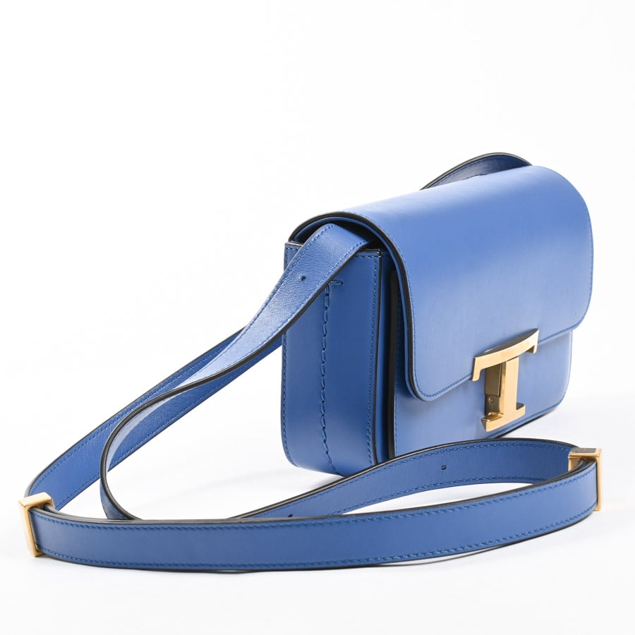 TOD'S トッズ　クロスボディショルダー　クラッチ　ロイヤルブルー Tタイムレスレザークロスボディマイクロ | ショルダーバッグ | カーフ