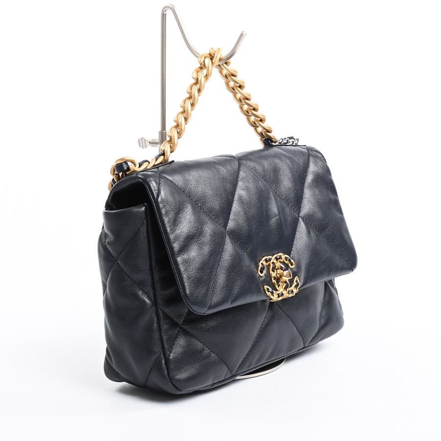CHANEL ハンドバッグ CHANEL19ハンドバッグ(約W26xH16xD9cm ネイビー): ブランドバッグ